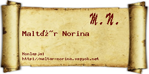 Maltár Norina névjegykártya